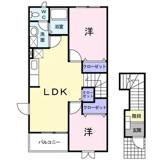 サニーキュート【2階】の間取り