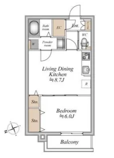東京都立川市錦町3【アパート】の間取り
