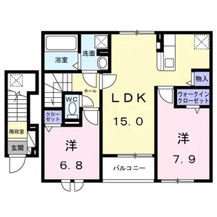 カーサ セレーノ【2階】の間取り