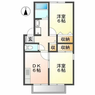 セジュール長松 A【2階】の間取り