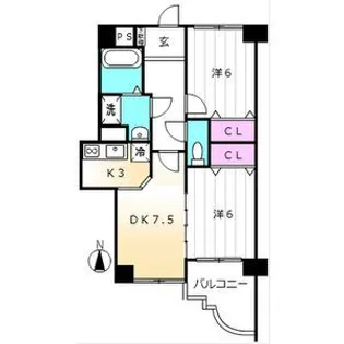 グレースハイツ岩崎【3階】の間取り