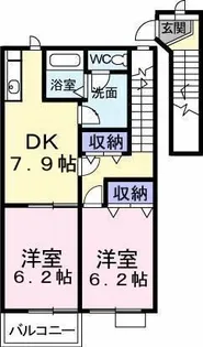 ミレニアムパークB【2階】の間取り