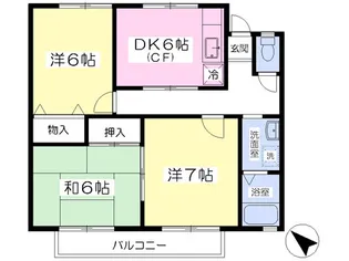 コーポHISHINUMAI【2階】の間取り