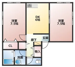 ポールロワイヤル【1階】の間取り