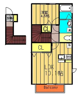 CASA-RiRi【2階】の間取り