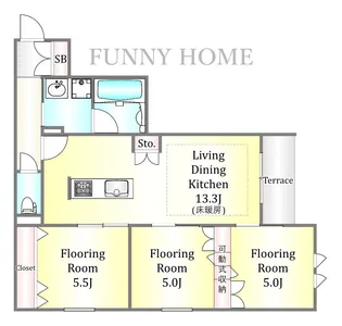 ボヌール西蒲田【1階】の間取り
