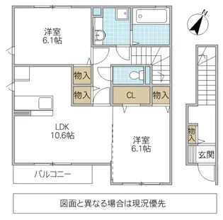 レジデンスMIYABI A【2階】の間取り