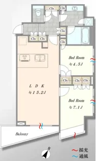 ラ・プラースウエスト【11階】の間取り