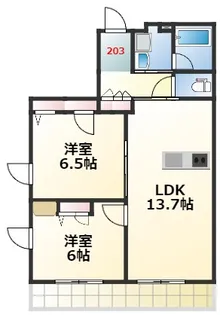シュペル パビヨン【2階】の間取り
