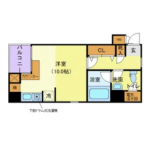 メゾン・ド・ヴィレ東神田【4階】の間取り