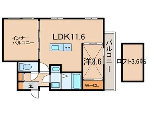 Mica Eleno Kurakuen【2階】の間取り