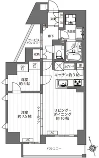 BRILLIA大井町レジデンス【3階】の間取り