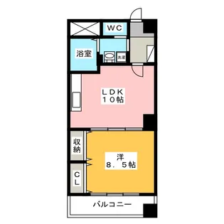 ブルーハイム茶町【3階】の間取り