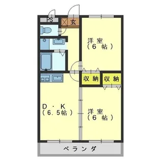 フェール・メゾンFUJINAGA A棟【3階】の間取り