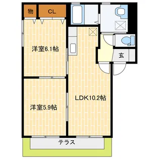 パラシオンS【2階】の間取り