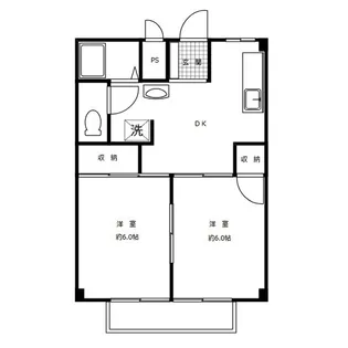アメニティ皆春【2階】の間取り