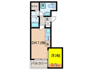 b´CASA横浜三ツ沢【4階】の間取り
