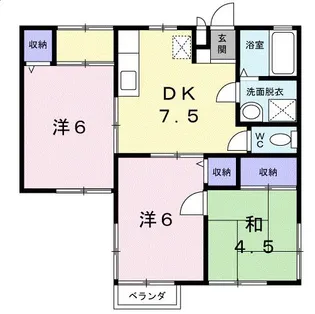 コーポパークサイド【1階】の間取り