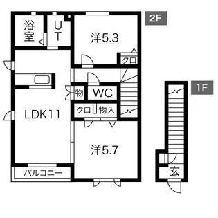 サニースポット【2階】の間取り