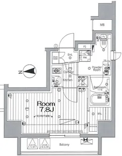 メイクスデザイン森下【7階】の間取り