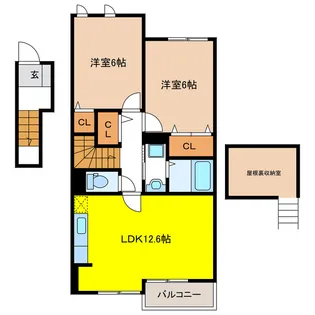 シャルマン・ジョイ【2階】の間取り