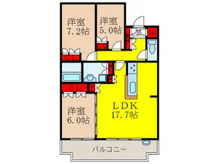 ザライオンズ池田C棟【2階】の間取り