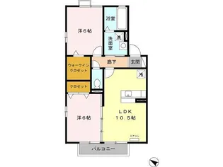 フィオーリ【2階】の間取り
