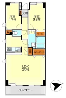 ヴィアコート・クレ【5階】の間取り