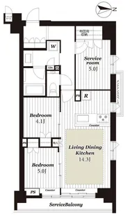 ニシア京都御所南【3階】の間取り