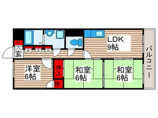 クレセント真利子【5階】の間取り
