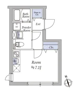 アトリオフラッツ戸越【2階】の間取り