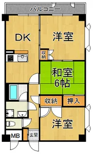 甚樹園マンション壱番館【1階】の間取り