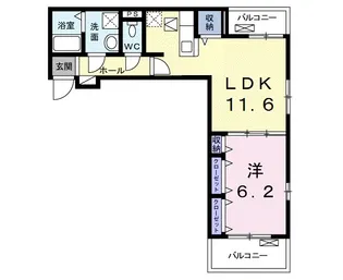 アドバンスオーシャン徳重I【1階】の間取り