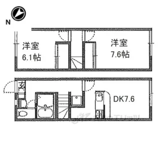 レオパレスジョリメゾン【1階】の間取り