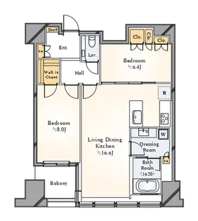 セントラルパークタワー ラ・トゥール新宿【24階】の間取り
