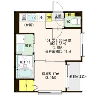 Avance Clanir 瑞穂(アバンスクレニールミズホ)【1階】の間取り