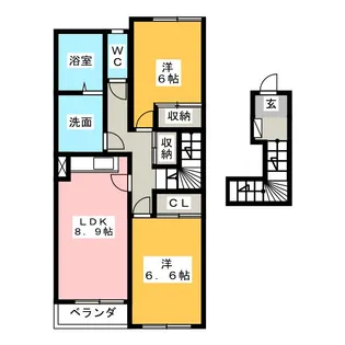 カメリアス【2階】の間取り