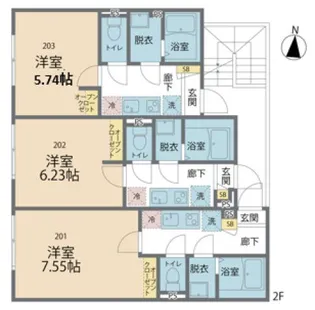 カインドネス篠崎【3階】の間取り