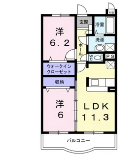 グラシオッソブローテ【1階】の間取り