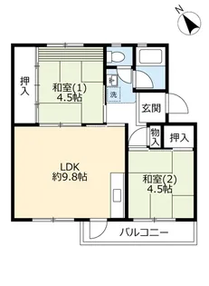 UR男山【3階】の間取り