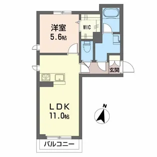 グランフィオーレIBUKI【2階】の間取り