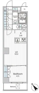 ビエラコート日本橋久松町【9階】の間取り