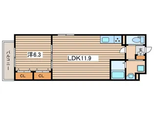 VILLA DE AUBE VII【3階】の間取り