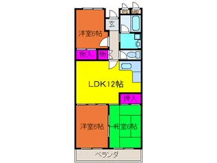 高槻ガーデンヒルズ【1階】の間取り