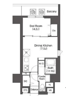 コンフォリア南千住【4階】の間取り