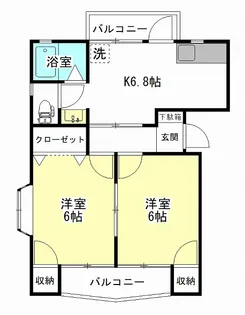 フェンウェイコートA【1階】の間取り