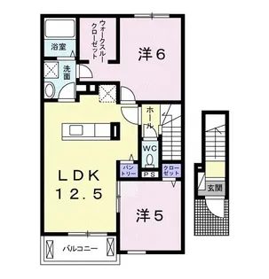 ピースフル B【2階】の間取り