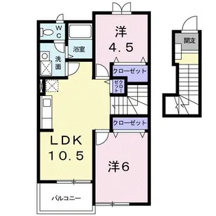 グリーンポケット A【2階】の間取り