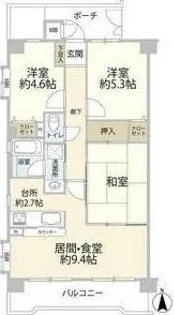 ヒューマンスクエア南柏【1階】の間取り