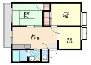 エステート宇品【1階】の間取り